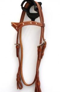 EE Tack Clear Stones V Front Bridle